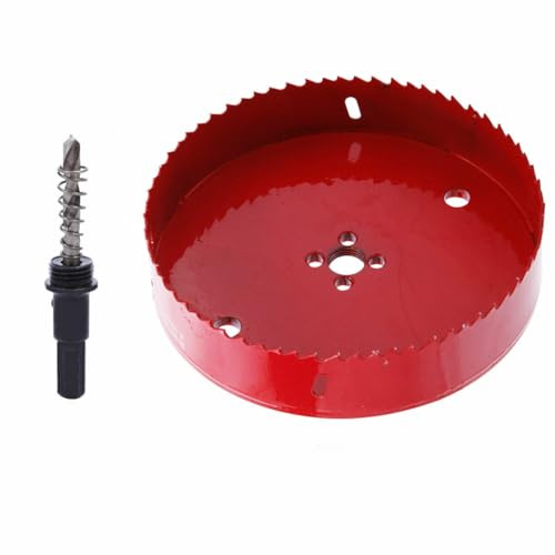 TUNEZ® Hålsåg M42 bi-metall hålskärare set med hexagon berså och centrering metall borrbits hålsågssats för trä metall gipsskivor järnplåt, rörplast (160 MM)