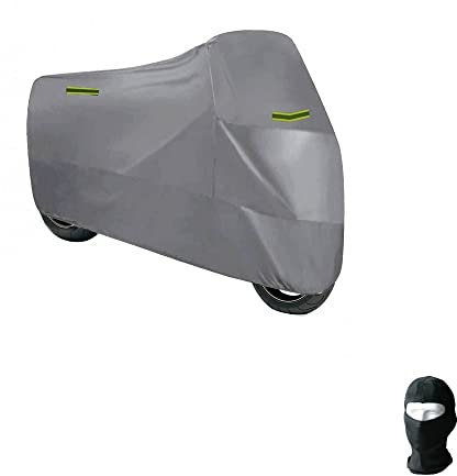 Compatible con Gilera GP 800 - Funda para moto y scooter con parabrisas y baúl impermeable de nailon - Cubierta universal - Talla 295 x 105 x 127 cm - Funda antilluvia