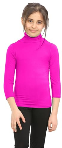 janisramone® Sköldpaddor för flickor, vanliga pojkar pikétröjor för skola och sport, avslappnade polotröjor för flickor och pojkar långärmad t-shirt, unisex polotröja med polokrage barn, Neon rosa,
