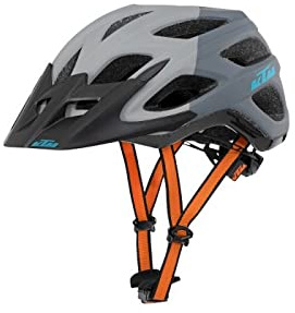 KTM Fahrrad Helm Factory Character mit Fidlock Verschluss-System, mit Visier, Grau Matt und Dunkelgrau Matt