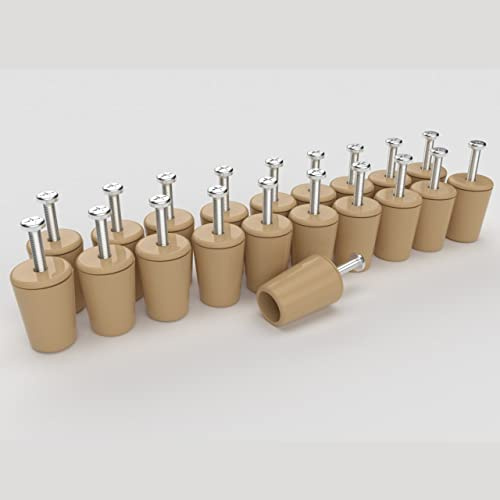 Rolladenstopper 30mm | Beige | 10 Paar | komplett mit Schraube & Dichtung - Anschlagwinkel für Rollläden, Rollo o. Jalousie Stopper