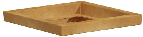 Decor Space Sottovaso per vaso quadrato in resina per piante e fiori Made in Italy da esterno (50 x 50 cm, Impruneta)