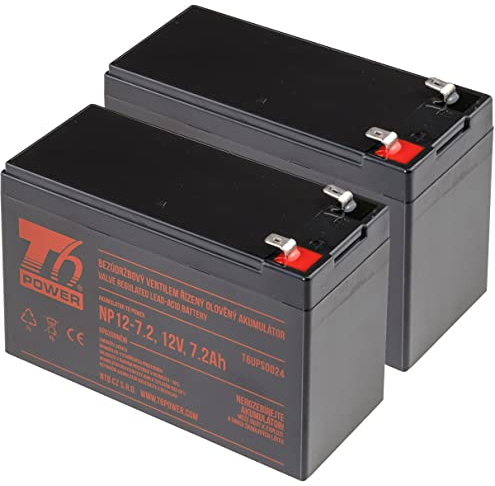 Juego de baterías T6 Power para APC Back-UPS 1400, VRLA, 12 V