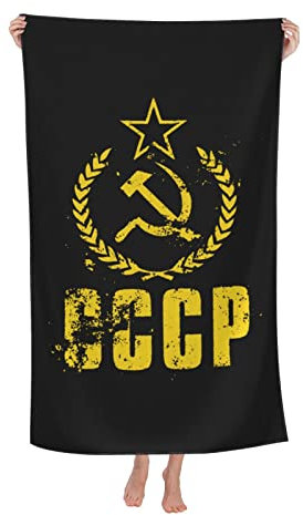 Telo Da Spiaggia Cccp Urss Falce E Martello Telo Da Doccia Morbidi Asciugamano Da Bagno Resistente Teli Mare Per Spiaggia Palestra Piscina,80X130Cm