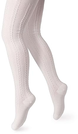 STEVEN Strumpfhose für Mädchen I Baumwolle Baby Strumpfhose mit Zopfmuster I Ballett Strumpfhose Mädchen I Weich und Langlebig Feinstrumpfhosee