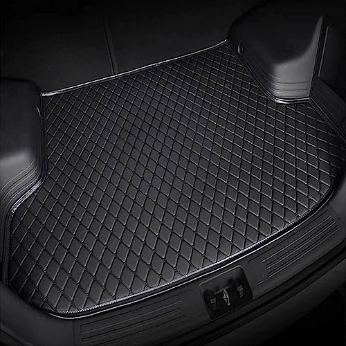 Auto Leder Kofferraummatten für Citroen C5 aircross 2017-2022, Wasserdicht Kofferraum Cargo Schutzmatten Auto ZubehöR,ABlack