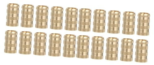 CLISPEED 20 Stk Rändelmutter 3d drucker zubehör Mutter mit Innengewinde Teile für go-Teile Radmutter Teile einbetten 3D-Druckerteile Form festlegen Komponente Kupfer Nuss Holz m10 Einfügung