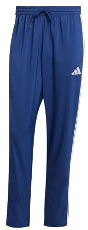adidas Hombre Essential Three Stripes Stanford Open Hem Pants, Dark Blue/White, S
