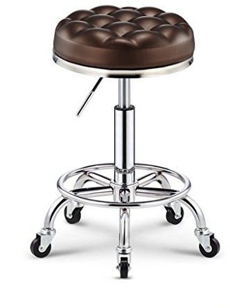 Hocker auf Rädern Beauty Hocker Vintage Friseurstuhl Barber Master Hocker Drehstuhl Friseursalon Massage Friseurstuhl Nagelhocker (Farbe: F) Hello