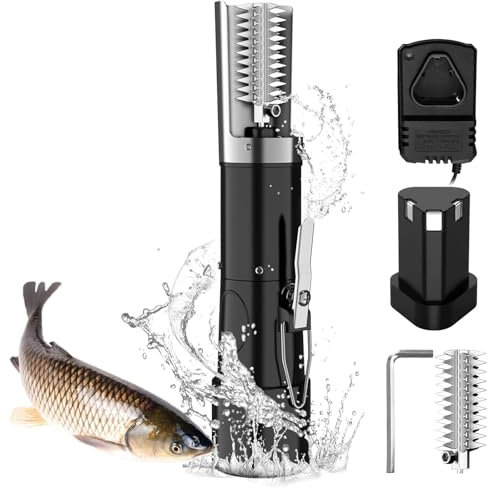 Squamatore Elettrico per Pesci, Dispositivo di rimozione squamatore Elettrico Senza Fili, Batteria Potenziata da 16,8 V, Strumento disincrostante Professionale Impermeabile, Copertura in Acciaio