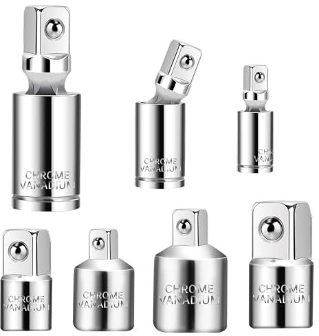 ROSYLEVE 7 Pezzi Set di Adattatori Adattatore Set di adattatori a cricchetto tra chiavi a bussola da 1/2,3/8 e 1/4 per cricchetti per chiavi a bussola per dadi cricchetti