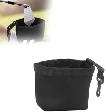 LUCKKY Golf Club and Golf Ball Cleaning Bag, Reinigungsbeutel für Golfschläger und Golfbälle, Abnehmbarer Clip, maschinenwaschbar, reinigt Schlägerrillen, Golfzubehör-Reinigungstasche