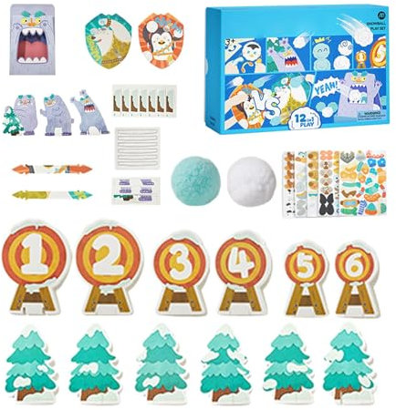 Acunny Schneeball-Spielzeugset, Schneeball-Kampfspiel - Winter-Schneeball-Wurfspiel-Spielzeug - Sicheres und harmloses Winter-Outdoor-Spielzeug für Familienaktivitäten, Zuhause, Spielen im Freien,