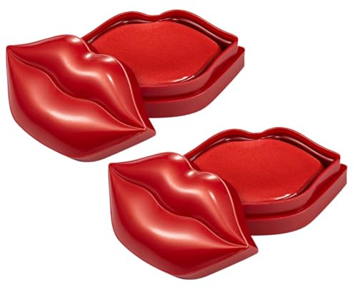 COMPUKAS Mascarillas Labiales Hidratantes 40 Unidades Gel Nutritivo Antiarrugas Para Cuidado Labios Piel Seca y Agrietada Esencia De Cereza Para Dormir