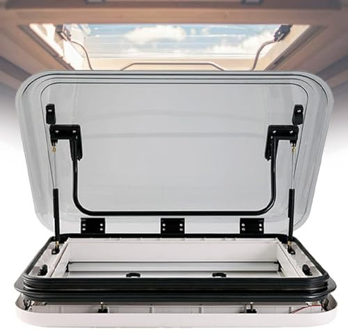Lanterneau pour fenêtre de toit, fenêtre de remplacement pour camping-car, épaisseur de toit de 25 à 60 mm, couvercle acrylique creux double couche, pour camping-car, caravane,500*500mm