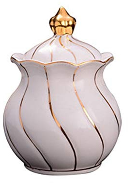CAFIEDR Sucrier Sucriers Ménage Céramique Créative Cafetière Sucrier Assorti Sucrier à Café Sucrier Blanc Granulé Sucrier Boîte à Thé Multi-Usages Bonbonnière Bocaux