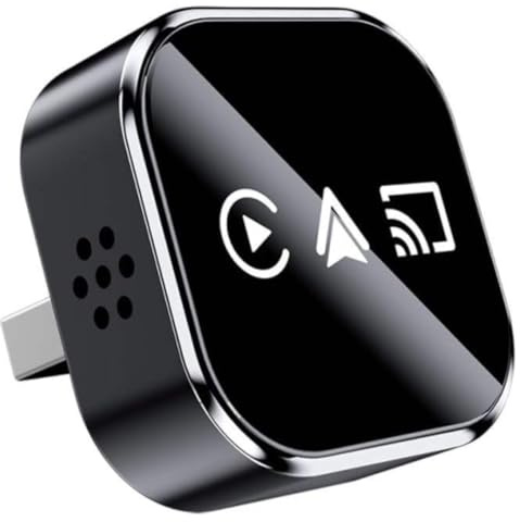 REOKILY 3 in 1 Wireless CarPlay Adapter | Wired to Wireless CarPlay & Android Auto Dongle | MirrorLink USB Plug & Play - MirrorLink Screen Mirroring for Android