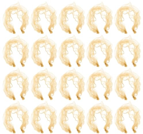 Angoily 40 Stück Elastische Unsichtbare Haarnetze für Ballett Duttfrisuren Atmungsaktives Netzmaterial Hautfreundlich für Tanz und Alltag