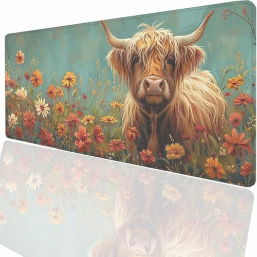 Tapis de Souris Gaming XXL Grand Mousepad 1500x800x3mm, Grand Tapis de Bureau sous Main avec Base en Caoutchouc antidérapante pour PC Gamer, Améliore la précision et la Vitesse Animal PjY11545 N-U