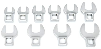 GearWrench 81909 Juego de llaves de pata de gallo con accionamiento métrico de 3/8, 10 piezas
