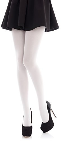 Romartex blickdichte Microfaser Strumpfhose 100 DEN, L, weiß