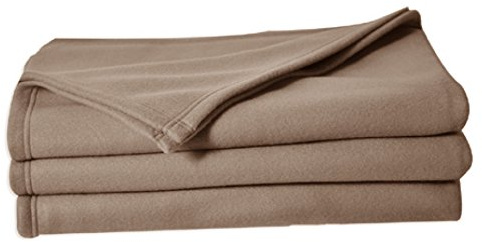 POYET MOTTE POLECO Couverture polaire Polyester Taupe 180 x 220 cm
