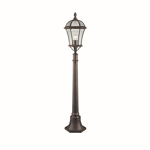 Licht-Erlebnisse Klassische Stehleuchte in braun antik E27 max. 60W, LED geeignet Höhe 133cm Gartenlampe Laterne Wegleuchte Wegelampe Stehlampe Laterne