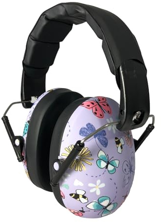 BANZ Cache-oreilles doux et confortable avec protection appareil auditif pour bébés et enfants petite (note de réduction du bruit chef dans l' industrie) Papillon