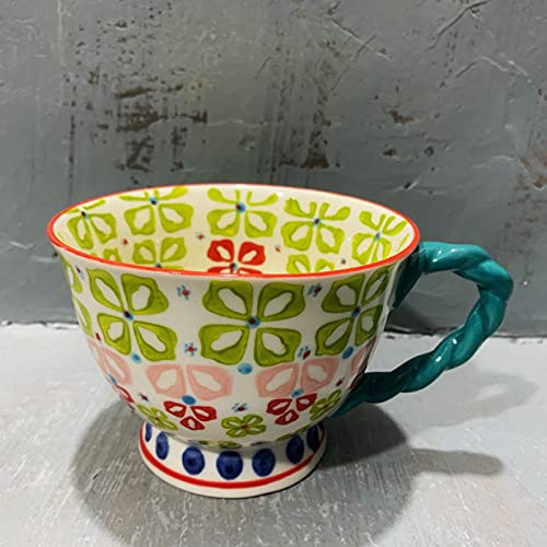 Tazones De Sopa Con Mango 550ml, Copas Para Helado Cuencos De Aperitivo Cuencos De Cereales Cuencos De Pasta Cuencos De Postre Cerámica Estilo Chino Microondas,Green
