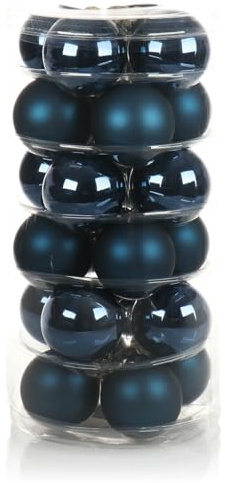 com-four® 24x Bolas de Navidad - Bolas de Cristal Auténtico para Navidad, Adornos para el Árbol de Navidad, Ø 6 cm