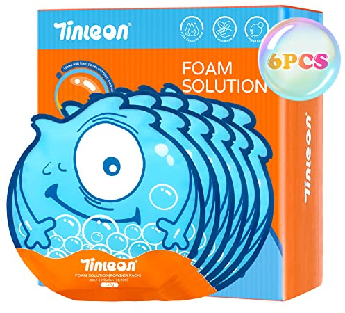 Tinleon Solution concentrée pour fêtes en Mousse 6 Un Paquet de Poudre Permet de Produire jusqu'à 60 gallons de Mousse pour Une Machine à Mousse.