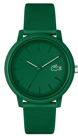 Lacoste Orologio Analogico al Quarzo da Uomo Collezione LACOSTE.12.12 con Cinturino in Silicone Verde - 2011170