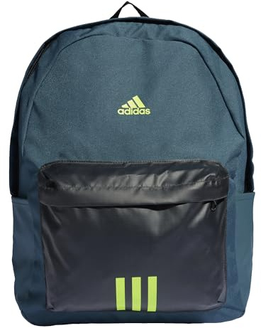 adidas Zaino unisex classico distintivo di sport a 3 strisce, taglia unica, Notte artica/Nero/Limone Lucido, One size