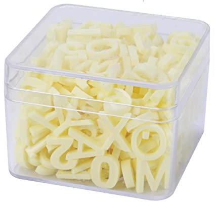 VILLCASE 200 Stück Gemischte Bunte Harz Buchstabenperlen Und Zahlenanhänger Acryl Alphabet Perlen Für Selbstgemacht Armbänder Und Unterricht Handgefertigt Mit Aufbewahrungsbox Für Kinder Ab 3 Jahren