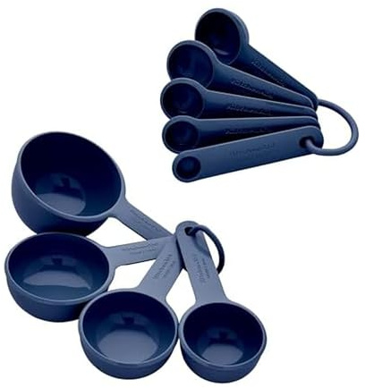 KitchenAid Universal Measuring Cup and Spoon Set, 9-Piece, Ink Blue