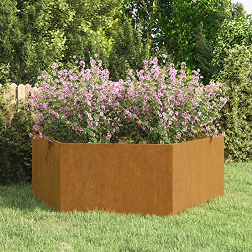 ARKEM Jardinière Gris 120x120x45 cm Acier corten,Jardinières,Jardinieres Exterieur,Bac Jardiniere,Bac à Fleurs Extérieur,Jardinieres Balcon2089