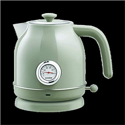 Bouilloire électrique Cuisine en Acier Inoxydable Samovar Contrôle de la température Britannique Bouillie Chaude Rapide Empêcher la Bouilloire à Sec (Couleur: Vert, Taille: 2), Espoir Pratique