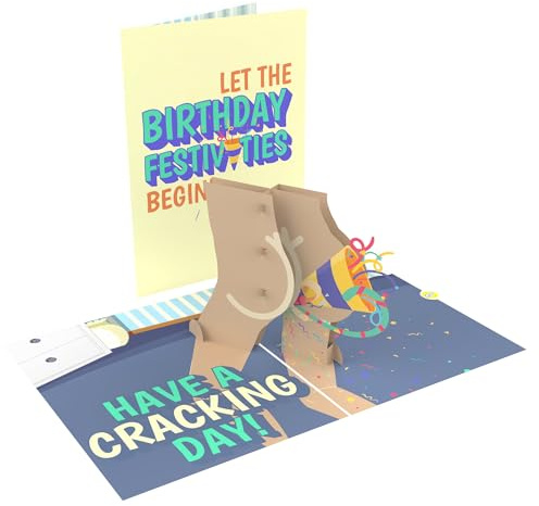 Unhinged 3D Pop-Up Funny Birthday Cards for Men & Women - Humorous, Cracking Cheeky Joke Card for Him, Her - Prank Birthday Card Funny for Friend, Sister, Mother, Brother - Silly Banter Greeting Card