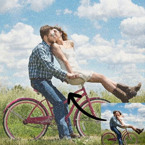 5D Diamond Painting Eigenes Foto – Custom Benutzerdefinierte Design Diamant Full Bilder, Personalisiert für Erwachsene Home Decor