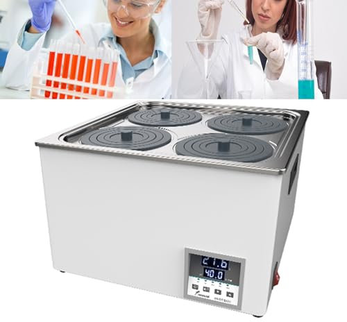 Bain-Marie De Laboratoire À Affichage Numérique, Chauffe-Eau Électrique Thermostatique, avec Fonction De Synchronisation Et Anti-brûlure À Sec,4Hole