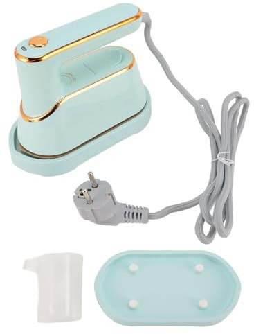 Ferro da Stiro a Vapore Portatile con Pompa Portatile, Piccolo in Lega di ABS, Ferro da Stiro Elettrico Multifunzionale Blu Ciano, per Ferri da Viaggio da Viaggio