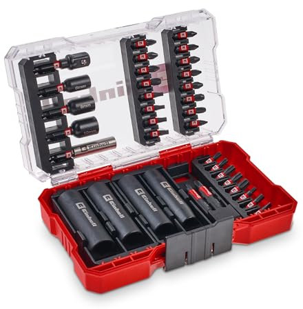 Original Einhell M-CASE 35 pcs. jeu d'embouts et de douilles impact (25 et 50 millimètre, embout et douille)