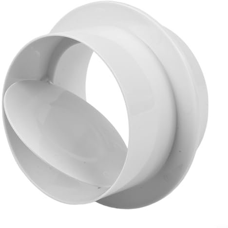 ABS Plastic Air Duct Connector with Check Valve, Ventilation Pipe Duct Connector Backdraft Damper for Heating & Cooling Ventilation(150MM)