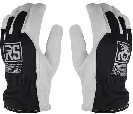 RS Arbeitshandschuhe Winter 6 Paar Präzise Montagehandschuhe Warme Schutzhandschuhe Für Bauarbeiter Mechaniker Mit Ziegenleder Verstärkt Schnelltrockendes Material Größe 9 Comfo Tec Winter