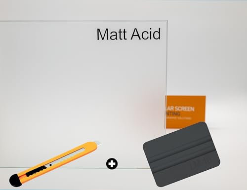 scheibentoenungPRO® Milchglas Fensterfolie - Blickdicht & selbstklebend - Sichtschutzfolie Bad - Glasfolie sattiniert Opal weiß Matt Acid 152cm Rollenbreite Meterware - 1 STK. = 1 Meter