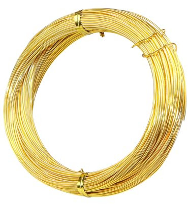 Alambre dorado para manualidades, modelado y joyería, alambre de aluminio para esculturas