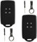 Annlpoy 2 pezzi Portachiavi per Renault Auto compatibile 4 tasti Smart Key (solo keyless go) - Inclusi 2 portachiavi - Adatto per Clio, Espace 5, Master Bus, Talisman e altro - Nero