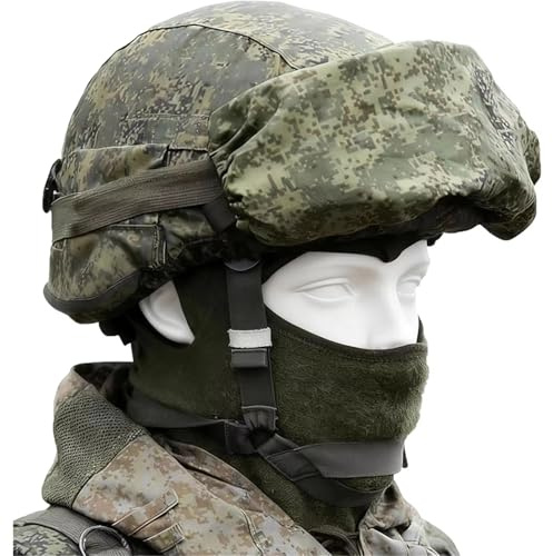 LZAQHMT Set Completo Casco Mimetico Russo - Equipaggiamento Tattico Con Casco Antiurto, Occhiali Copertura Per Softair Paintball All'aperto