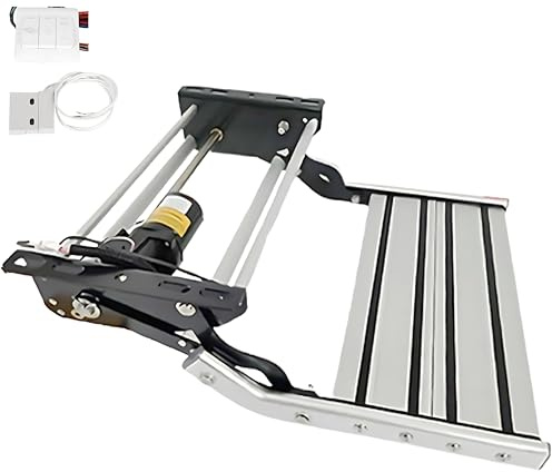 Elektriska Husvagnstrappsteg, Elektriska Enkelsteg, Lastkapacitet 19,05 Lb 441 Lb 441 Lb Halkfri Trappsteg, Aluminiumlegering, Led-Belysning, Lämplig För Husbilar Och Husvagnar