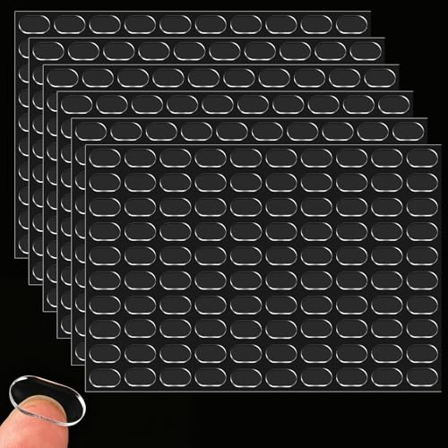DASHUI 600 Stück Klebepunkte Doppelseitig, Transparent Abnehmbar Doppelseitige Klebepunkte für Büro Zuhause Poster Party Dekoration (13x8mm)